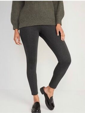 Old Navy Stevie Women’s Pull On Ponte Legging Pants Size M Stretch Heather Gray